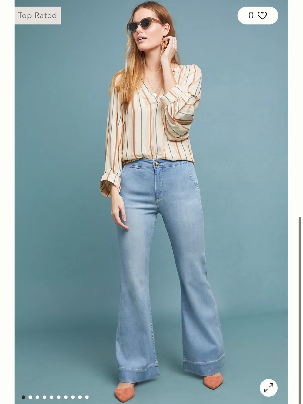 Pilcro High-Rise Bootcut Jeans Pants Size 28/9 Light Denim ANTHROPOLOGIE stretch